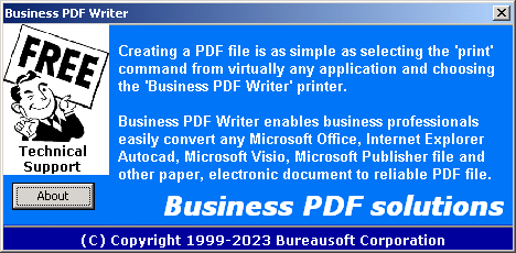 Convert any paper or electronic document to Adobe PDF file with this PDF writer. Screen Shot
