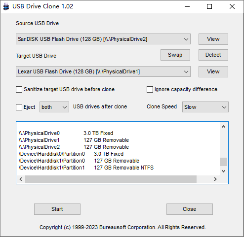 Click to view USB Drive Clone 1.02 screenshot
