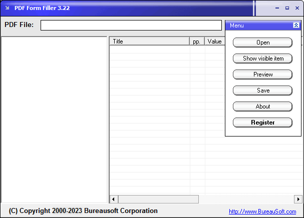 Screenshot of PDF Filler