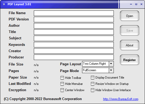 PDF Layout screen shot