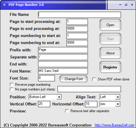 PDF Page Number software